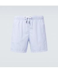 Thom Sweeney - Striped Swim Trunks - Lyst