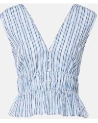 Velvet - Verena Striped Cotton-Blend Top - Lyst