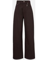 Sportmax - Siamese Mid-Rise Wide-Leg Jeans - Lyst