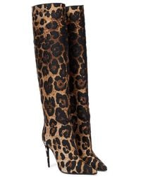 Dolce & Gabbana - Leopard-print Over-the-knee Boots - Lyst