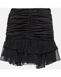 Blumarine - Ruffle-trimmed Pleated Miniskirt - Lyst