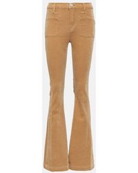 FRAME - Mid-Rise Flared Jeans Le Bardot aus Cord - Lyst