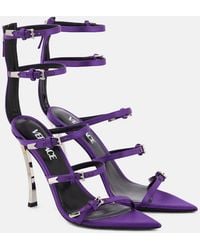 Versace - Sandalen Pin-Point Aus Leder - Lyst