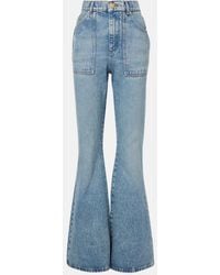 Balmain - High-Waisted Flared Jeans - Lyst