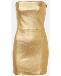 Stouls - Amina Metallic Leather Minidress - Lyst