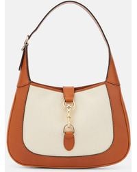 Gucci - Jackie Small Leather-trimmed Shoulder Bag - Lyst