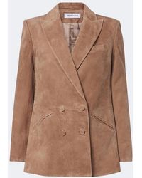 Veronica Beard - Oria Double-Breasted Suede Jacket - Lyst