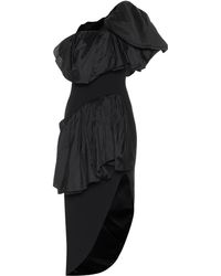 Maticevski Midikleid Attentive Ruffle aus Crêpe - Schwarz