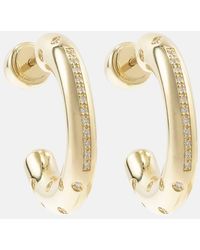 Lauren Rubinski - Peggy 14kt Gold Earrings With Diamonds - Lyst