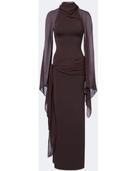 De La Vali - Sabela Georgette Maxi Dress - Lyst