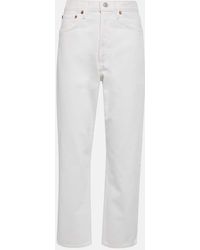 Agolde - 90's Crop Mid-rise Straight Jeans - Lyst