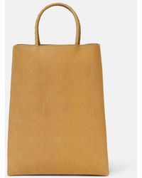 Bottega Veneta - The Small Brown Leather Shopping Bag - Lyst