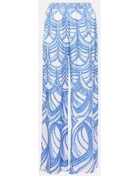 Poupette - Cecile Printed Wide-Leg Pants - Lyst