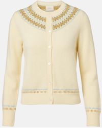 Doen - Olympe Fair Isle Wool-Blend Cardigan - Lyst