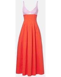 Jonathan Simkhai - Maddy Cotton-Blend Poplin Midi Dress - Lyst