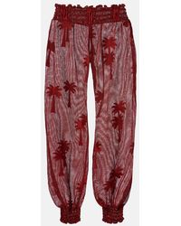 Johanna Ortiz - Embroidered Cotton-Blend Mesh Balloon Pants - Lyst