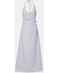SIR. - Pinstripe Cotton-Blend Maxi Dress - Lyst