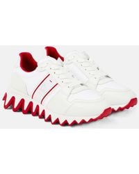 Christian Louboutin - Nastroshark Donna Leather And Canvas Sneakers - Lyst