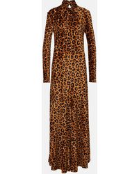 Rabanne - Robe longue a motif leopard - Lyst