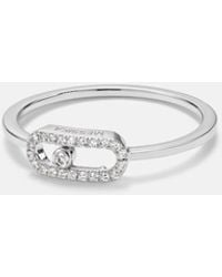 Messika - Move Uno 18Kt Ring With Diamonds - Lyst