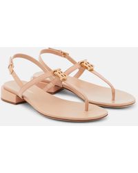 Burberry - Emily 20 Leather Thong Sandals - Lyst