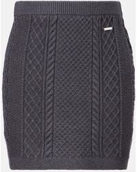 JW Anderson - Cable-Knit Wool And Cotton-Blend Miniskirt - Lyst