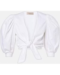 Adriana Degreas - Cotton-Blend Crop Top - Lyst