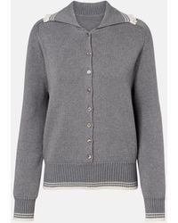 Magda Butrym - Crochet-Trimmed Cotton And Cashmere Polo Sweater - Lyst