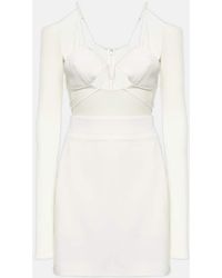 Nensi Dojaka - Bridal Cutout Crepe Minidress - Lyst