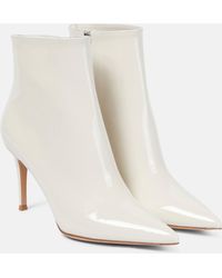 Gianvito Rossi - Patent Leather Ankle Boots - Lyst