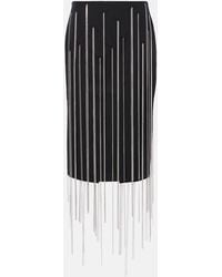 Victoria Beckham - Chain-Detail Midi Skirt - Lyst