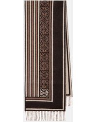 Loewe - Anagram Wool And Cashmere Jacquard Scarf - Lyst