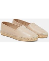 Saint Laurent - Monogram Leather Espadrille - Lyst