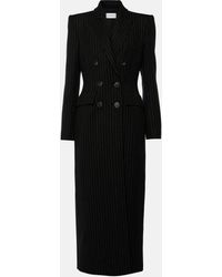 Alex Perry - Pinstripe Wool-Blend Coat - Lyst