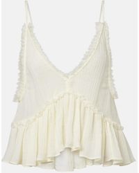 The Attico - Ruffled Cotton Camisole Top - Lyst