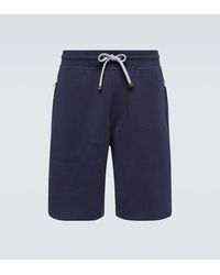 Brunello Cucinelli - Shorts aus einem Baumwollgemisch - Lyst