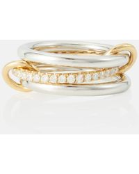 Spinelli Kilcollin - Libra Sterling Silver And 18kt Gold Ring With Diamonds - Lyst