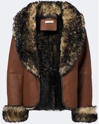 JACQUES WEI - Chaqueta De Piel Con Borrego - Lyst