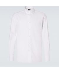 ZEGNA - Cotton-Blend Poplin Shirt - Lyst