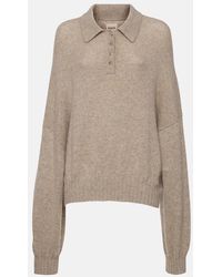 KHAITE - Rene Cashmere Polo Sweater - Lyst