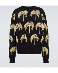 Jil Sander - Intarsia Wool And Cotton Sweater - Lyst
