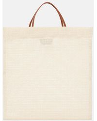 The Row - Barn Mini Leather-Trimmed Tote Bag - Lyst