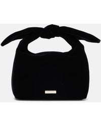 Aquazzura - Tote Bag Bow Tie Small Aus Samt - Lyst