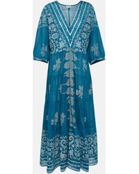 Juliet Dunn - Dhaka Printed Cotton Maxi Dress - Lyst