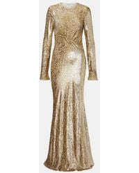 Self-Portrait - Fil Coupe Open-Back Maxi Dress - Lyst