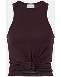 Magda Butrym - Floral-Applique Cotton-Blend Tank Top - Lyst