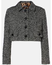 Dolce & Gabbana - Cropped Wool-Blend Tweed Jacket - Lyst