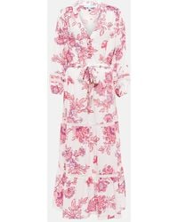 Melissa Odabash - Abito Midi Wisteria Con Stampa Floreale - Lyst