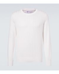 Brunello Cucinelli - Pull Raye En Coton - Lyst