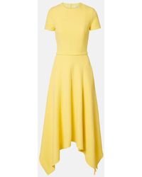 Safiyaa - Vestido Midi Asimetrico Okimi De Crepe - Lyst